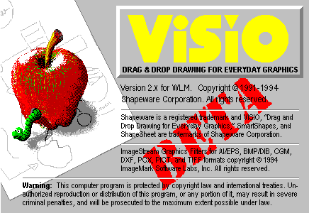 Visio for the Mac, Beta Splash screen.